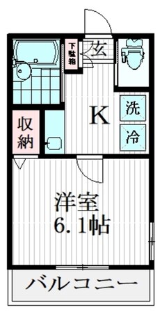 プロムナード生麦C棟の物件間取画像